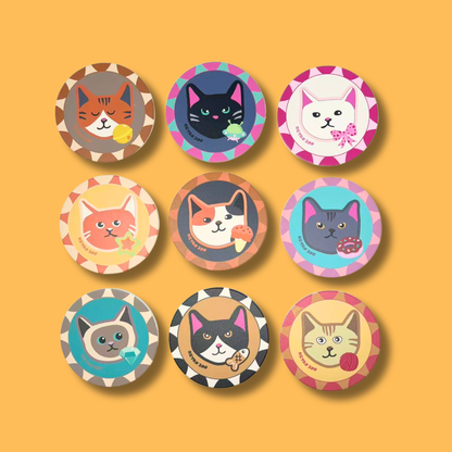 我が家にゃんこセラミックコースター