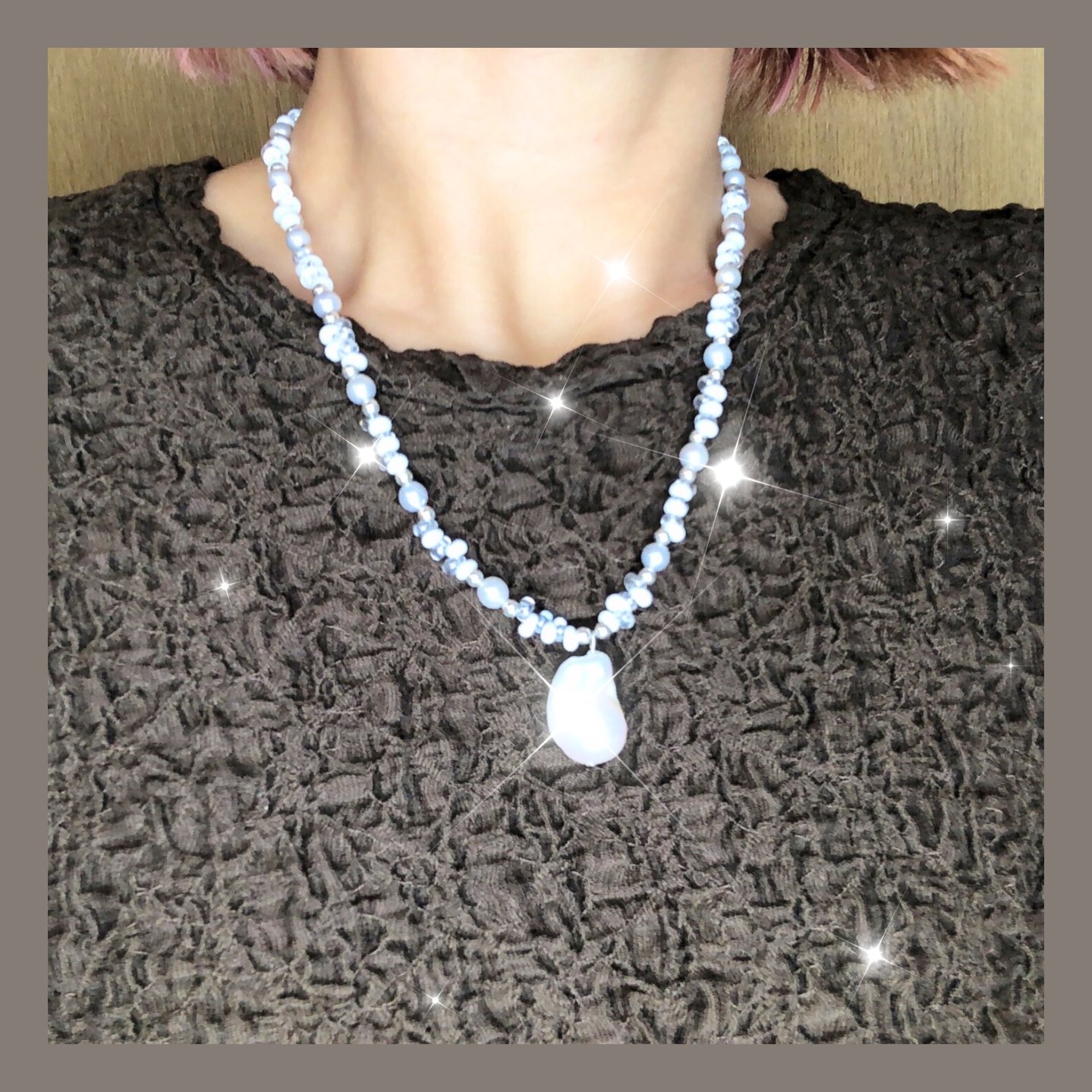 Baroque ocean Natural pearl Necklace