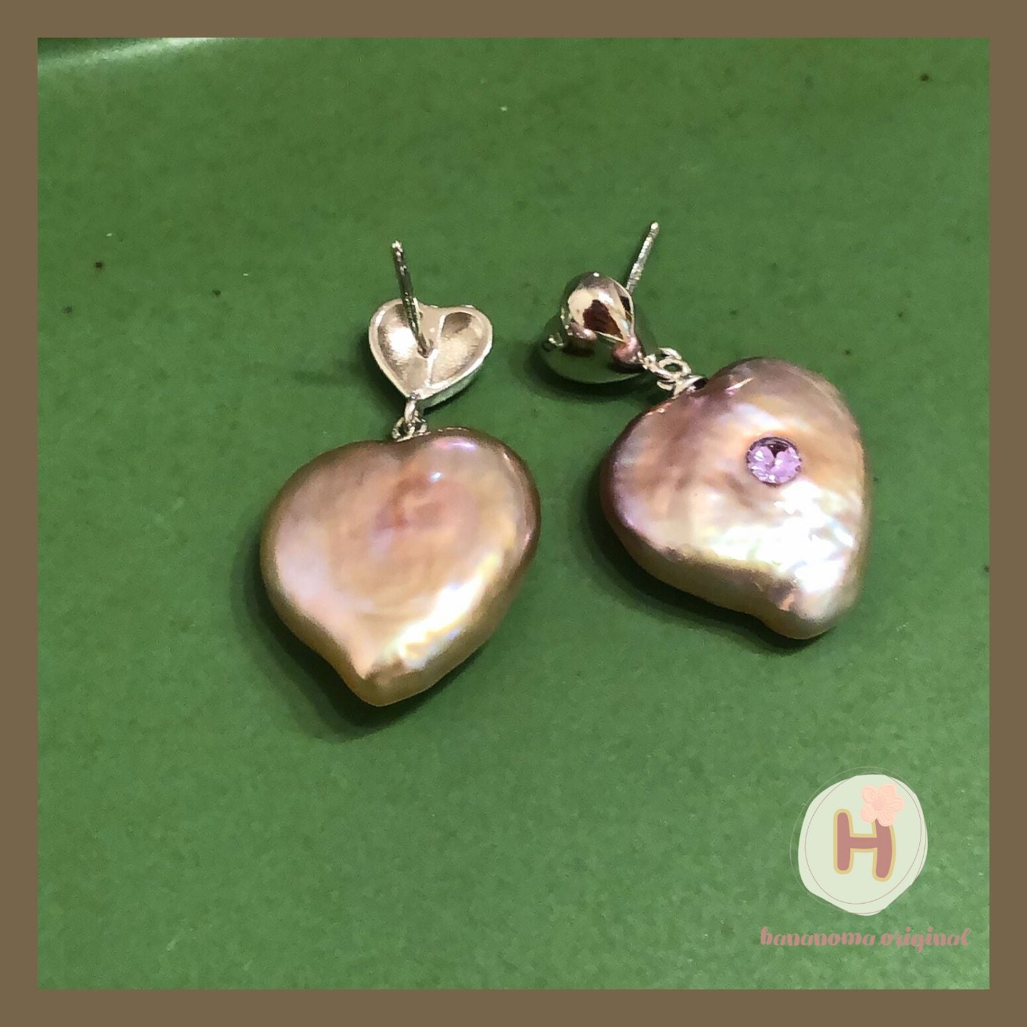 Blushing love pearl drops Earrings