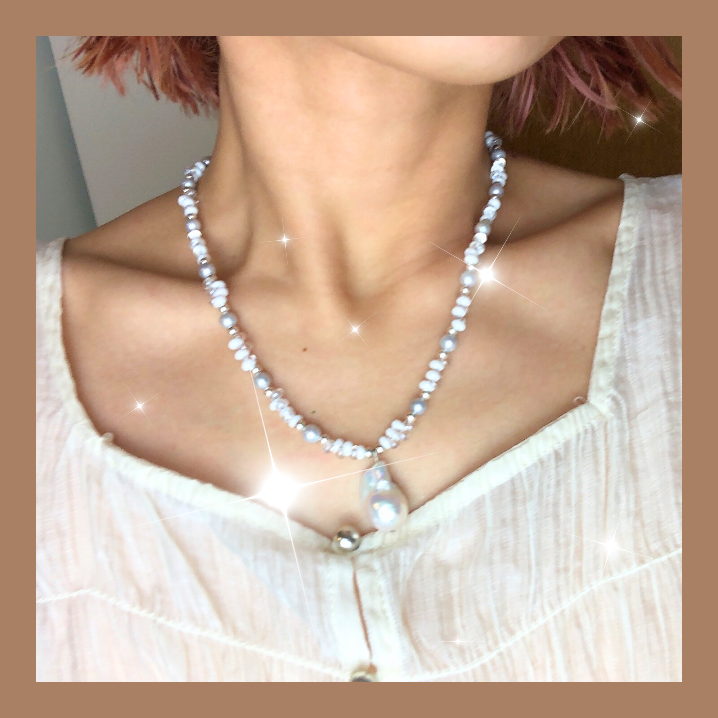 Baroque ocean Natural pearl Necklace