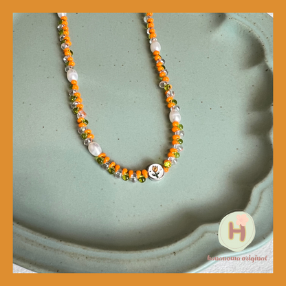 Sunset garden Natural pearl Necklace