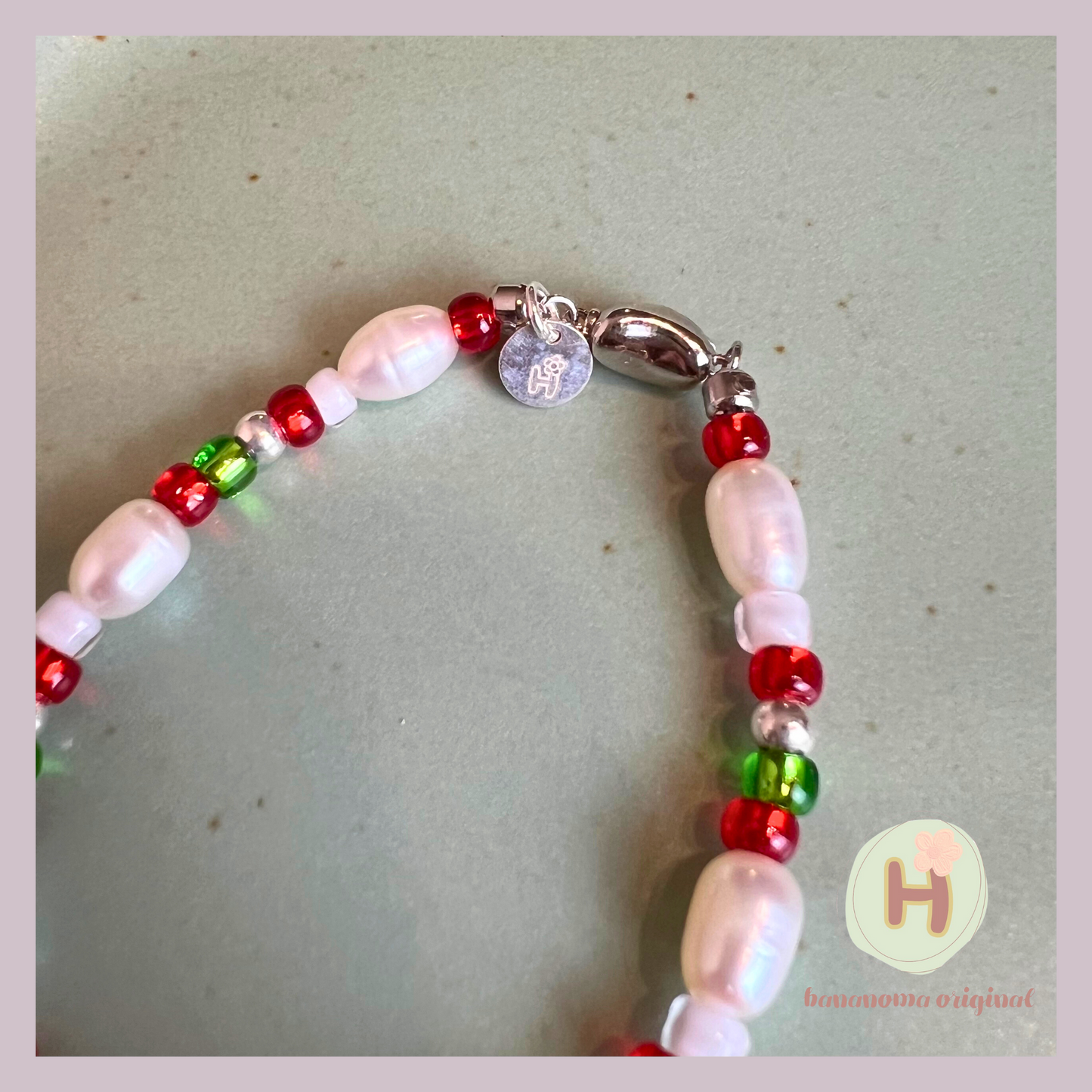 Vivid cherry Natural pearl Bracelet