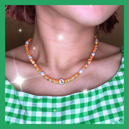 Sunset garden Natural pearl Necklace
