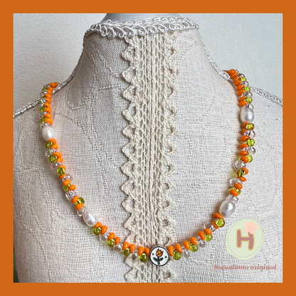 Sunset garden Natural pearl Necklace