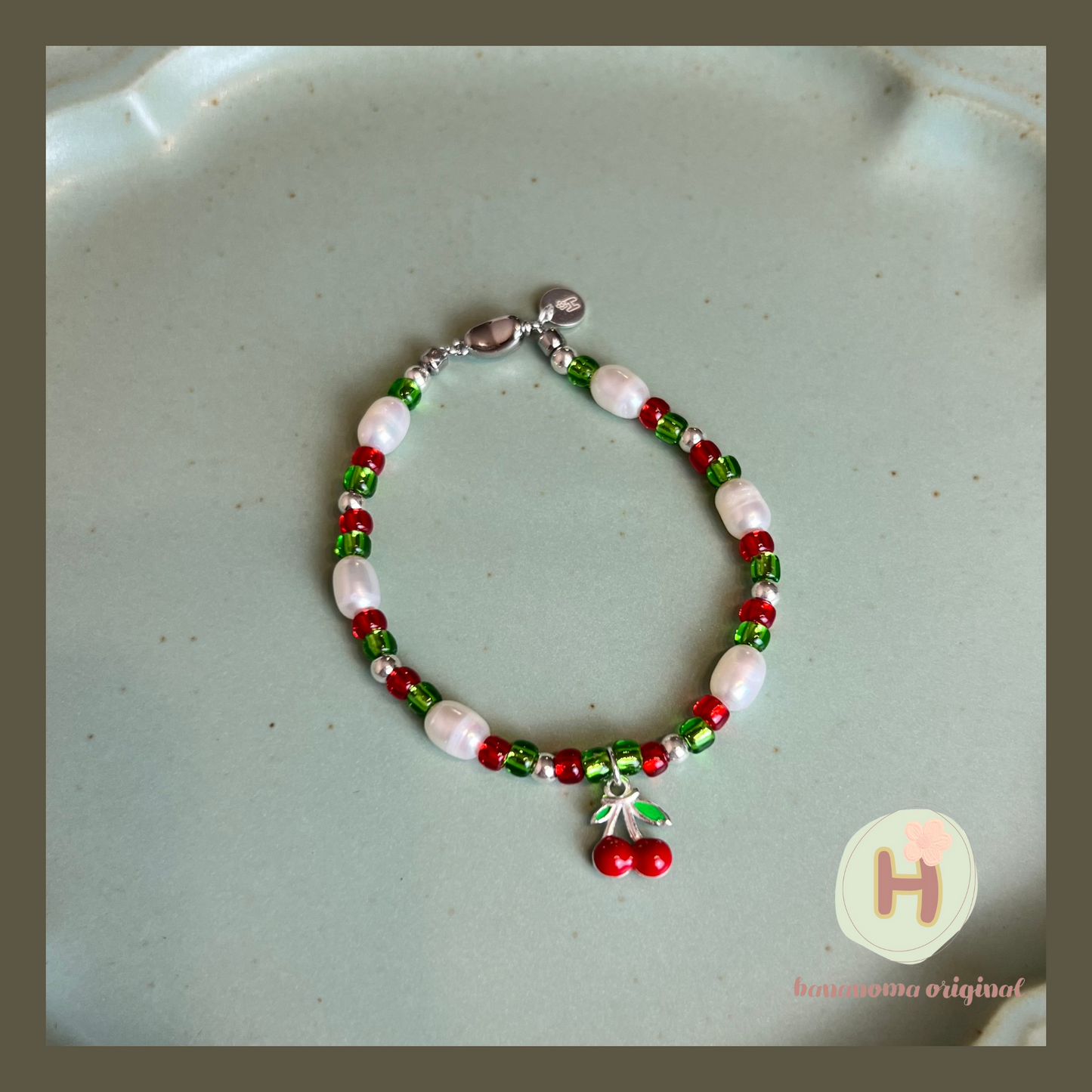 Vivid cherry Natural pearl Bracelet